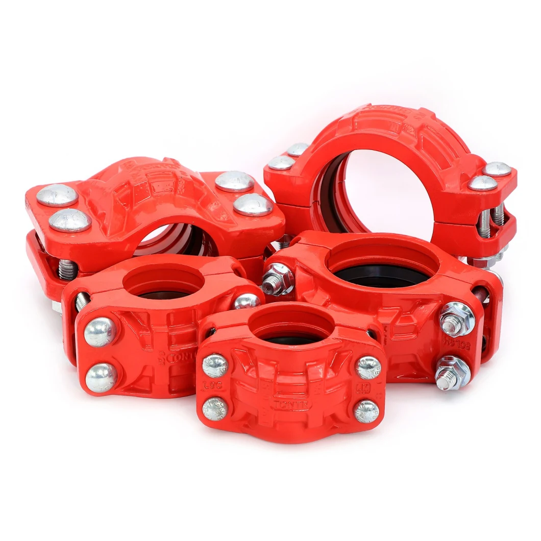 China Supplier Ductile Iron Grooved Steel Pipe Fittings Rigid Coupling